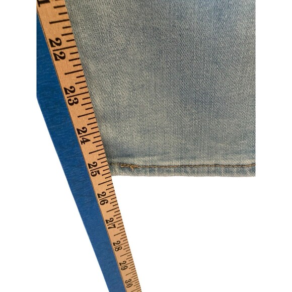LEVI’S 724 HIGH RISE STRAIGHT Crop Distressed Jeans Blue Women’s 32 X 26 - Picture 7 of 12